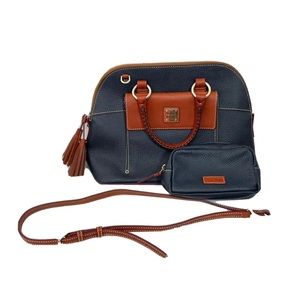 Dooney & Bourke Midnight Blue Audrey Satchel Purse Matching Accessory Bag NWT